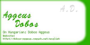 aggeus dobos business card